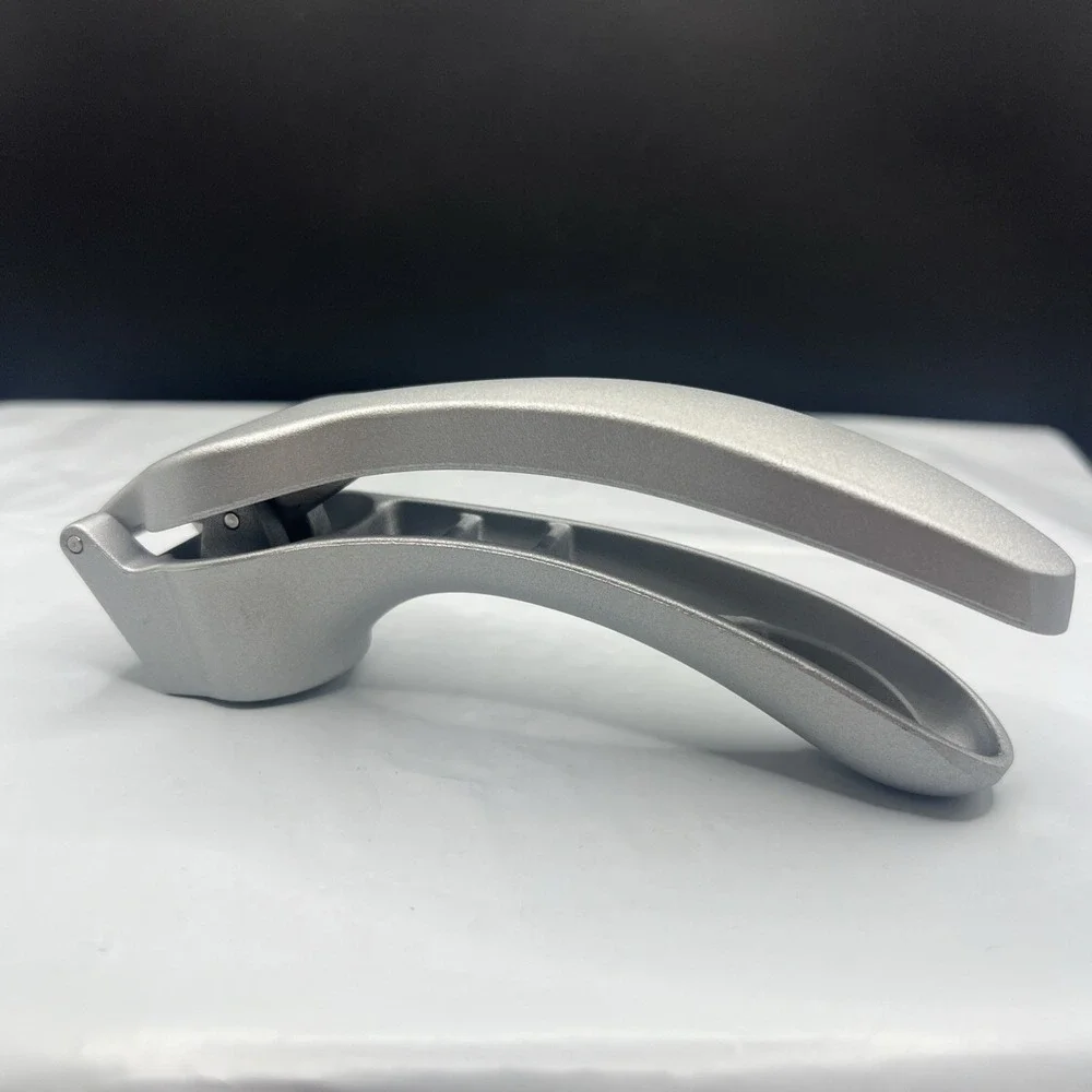Vintage Pampered Chef Garlic Press K21 Cast Aluminum Silver Handheld Kitchen
